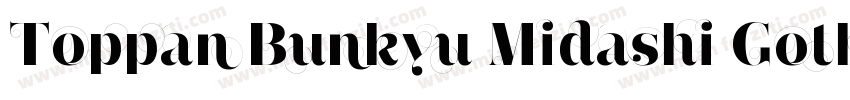 Toppan Bunkyu Midashi Gothic-Extrab字体转换